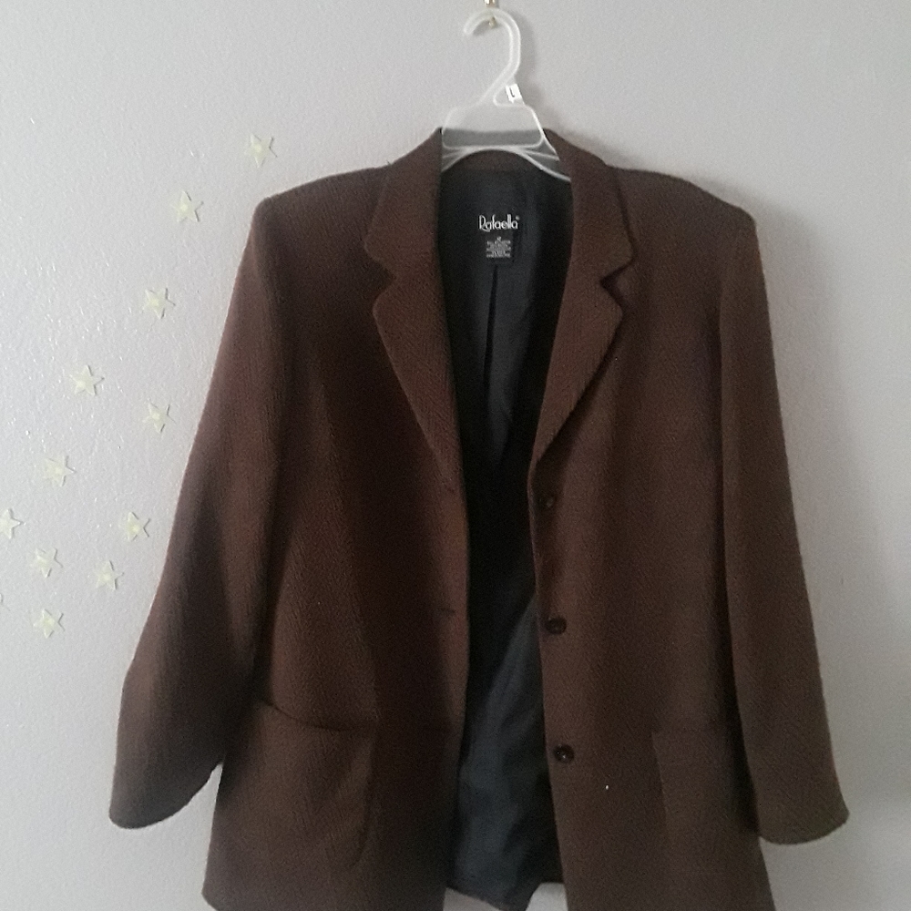 Brown knit blazer